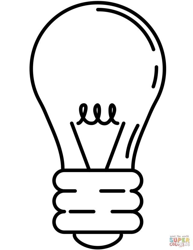 Excellent Image Of Light Bulb Coloring Page com Free Printable