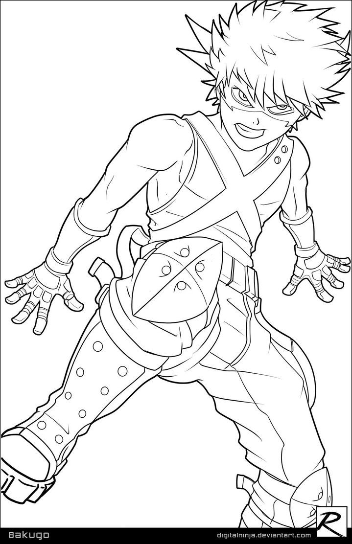 Line Art - Bakugo by digitalninja | Coloring books, Colorful art, Abstract coloring  pages