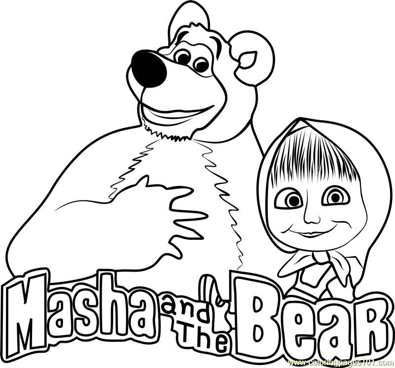 Masha and the Bear Coloring Page - Free Masha and the Bear Coloring Pages :  ColoringPages101.com