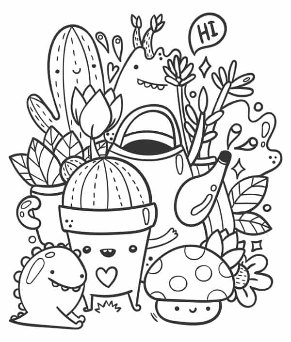 Relaxing Halloween Coloring Pages - Five Spot Green Living