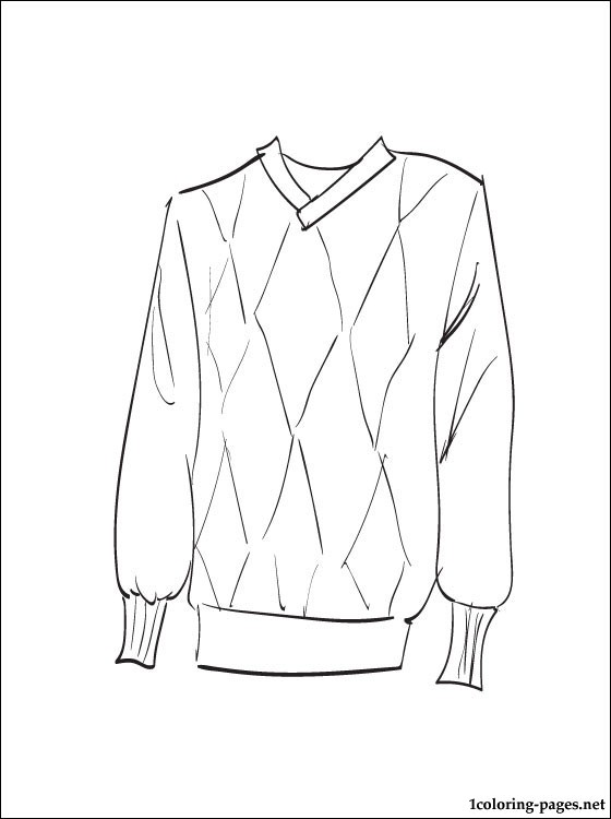 Sweater coloring page | Coloring pages