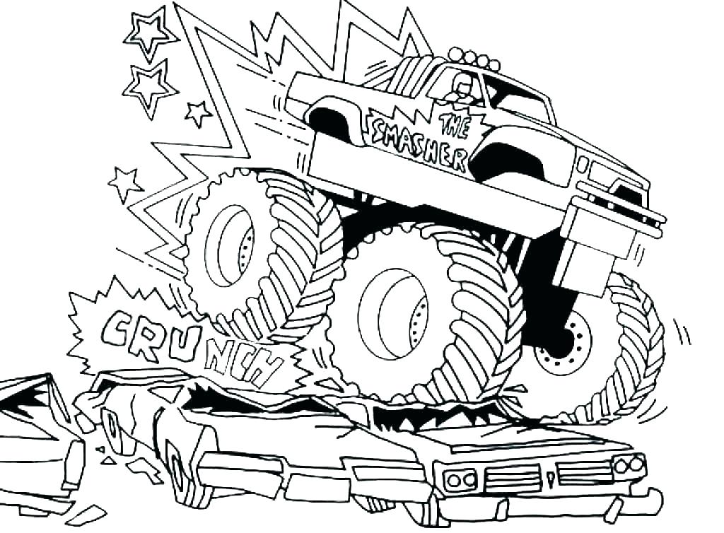 Grave Digger Monster Truck Coloring Pages Sheets For Kids Coloring Home
