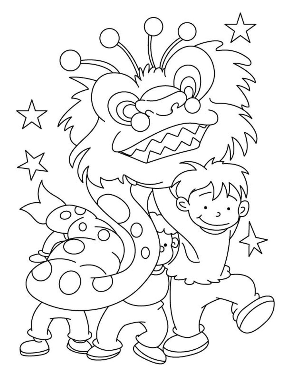 Chinese New Year Coloring Pages | New year coloring pages ...