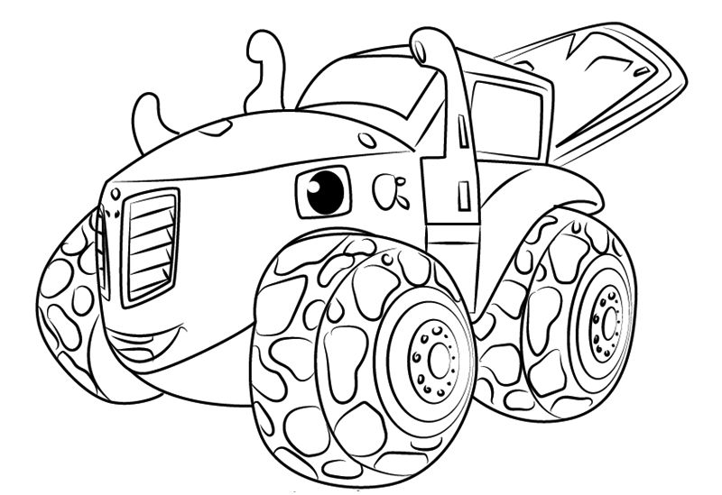 Zeg From Blaze And The Monster Machines Coloring Pages - Kids Activity