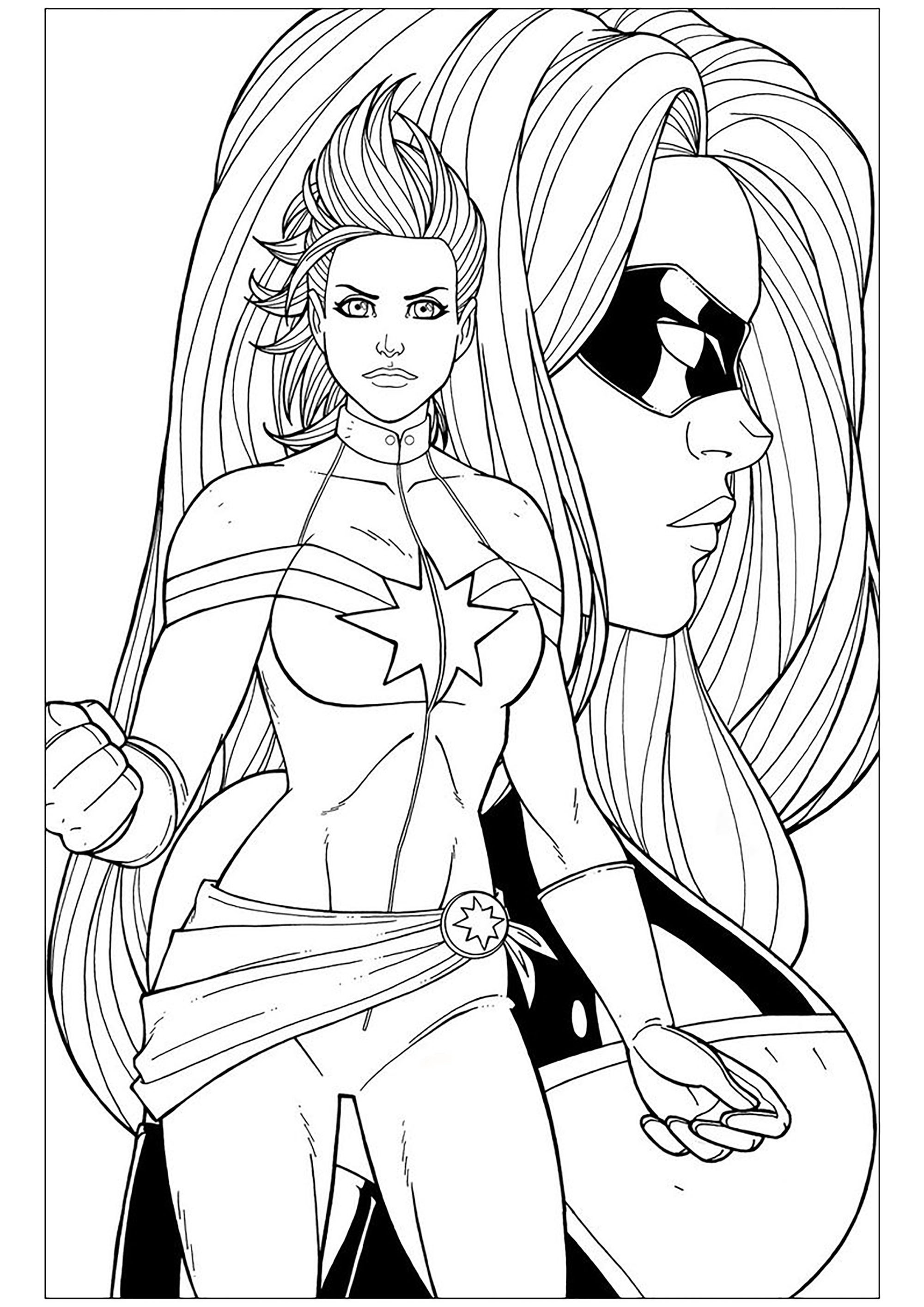 Captain Marvel Coloring Pages - Coloring Home