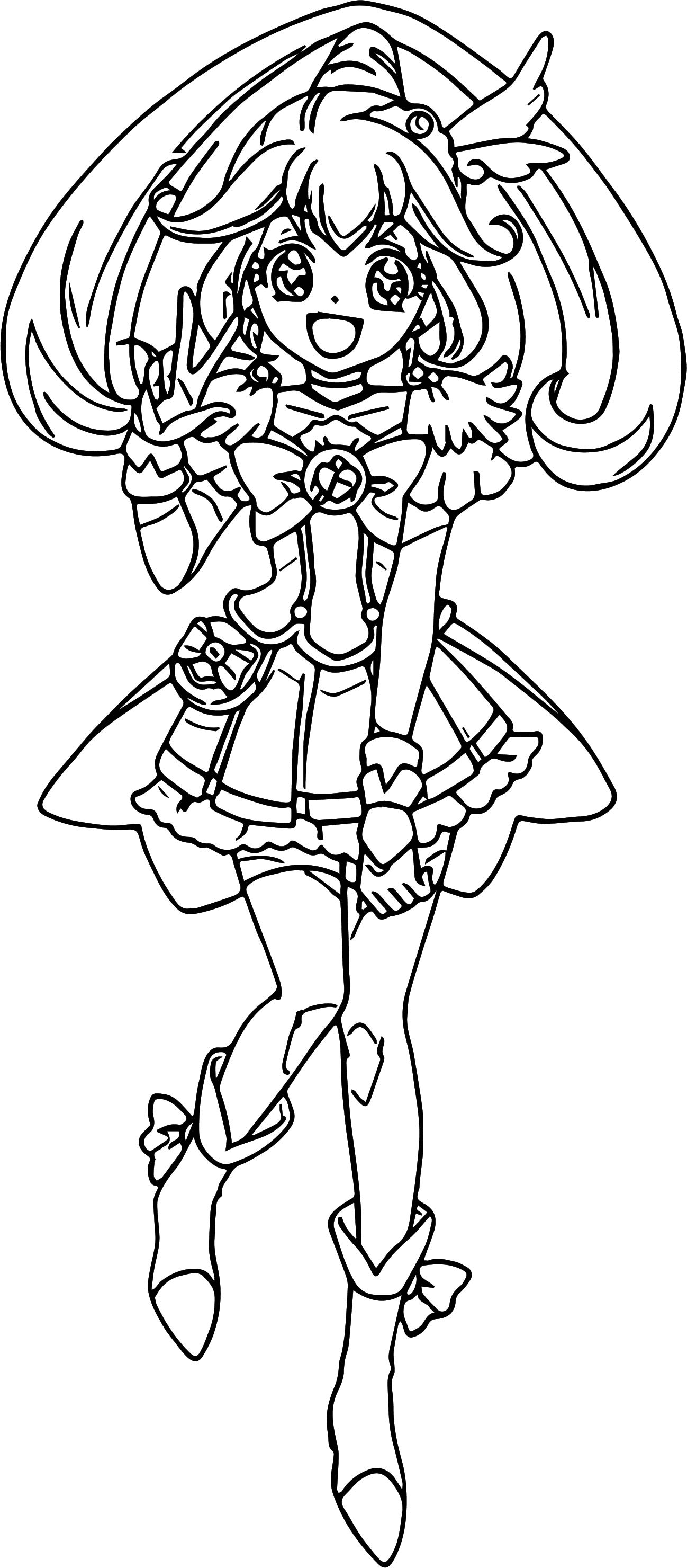 √ Cure Peace Glitter Force Coloring Page