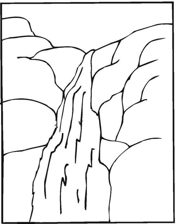 Waterfall 3 coloring page | Coloring pages, Coloring pages ...