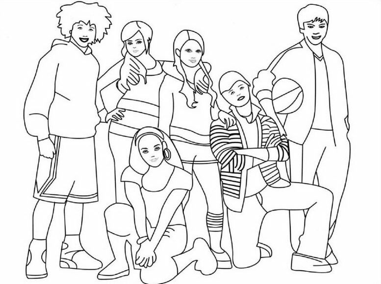 High School Musical Coloring Pages - Coloring Home