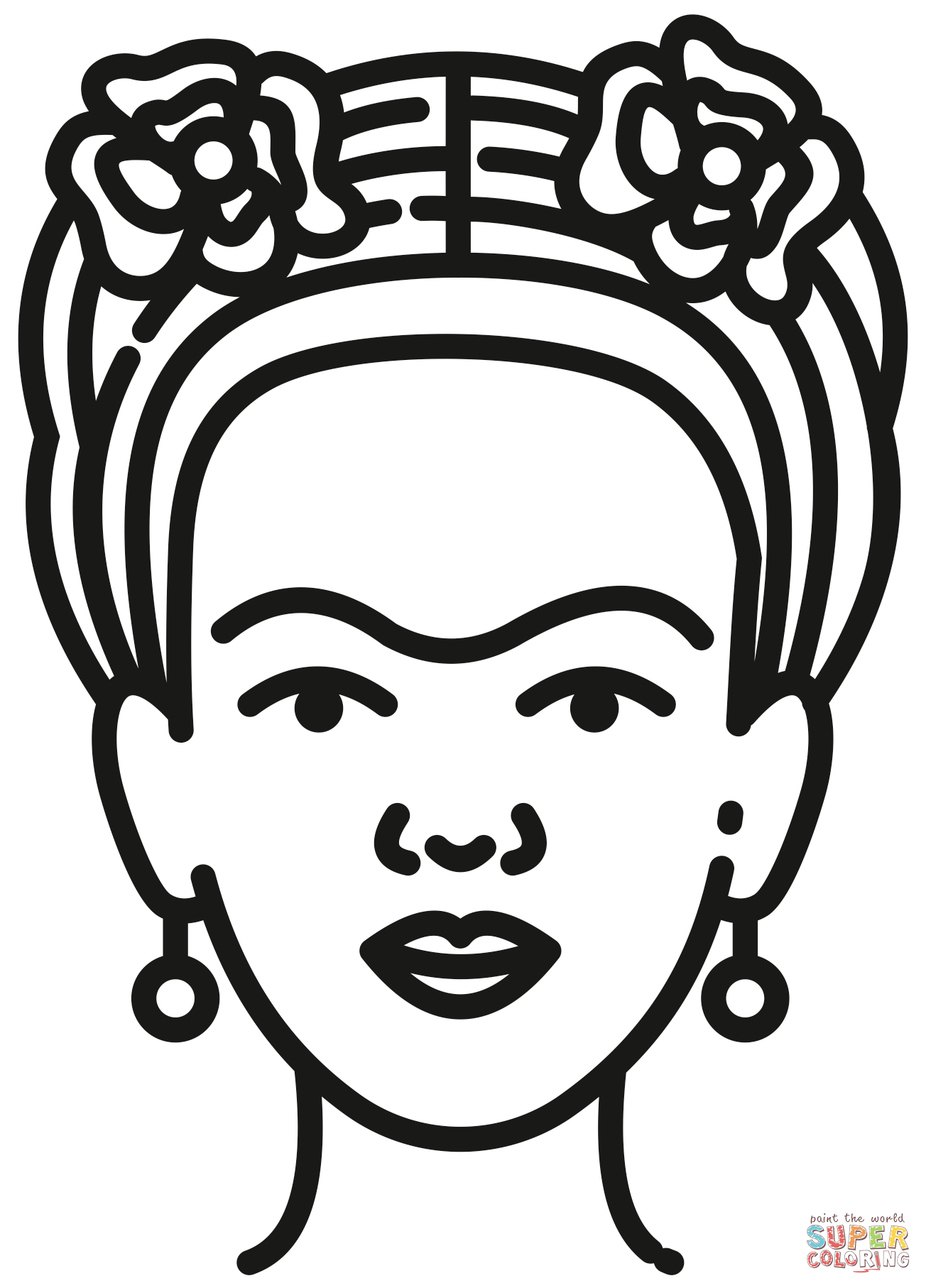 Frida Kahlo coloring page | Free Printable Coloring Pages