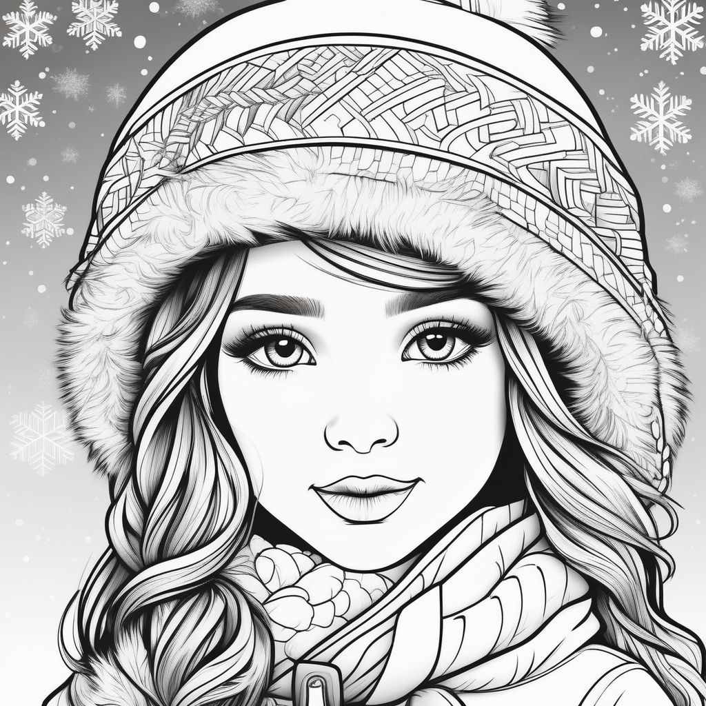 snow christmas coloring page ...