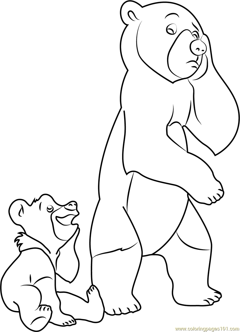 Sad Brother Bear Coloring Page for Kids - Free Brother Bear Printable Coloring  Pages Online for Kids - ColoringPages101.com | Coloring Pages for Kids