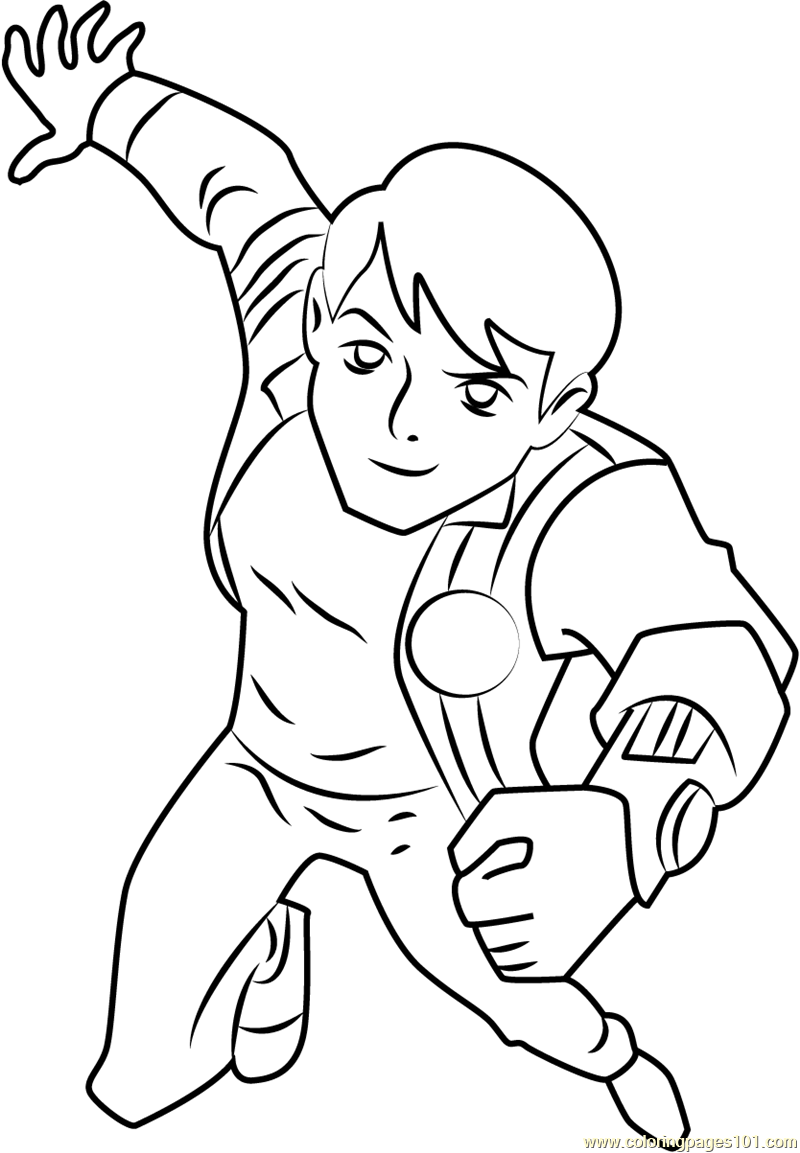 Ben Coloring Page for Kids - Free Ben 10 Printable Coloring Pages Online  for Kids - ColoringPages101.com | Coloring Pages for Kids