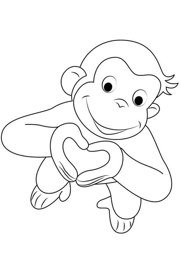 Coloring Pages | Curious George Coloring Page for Kids