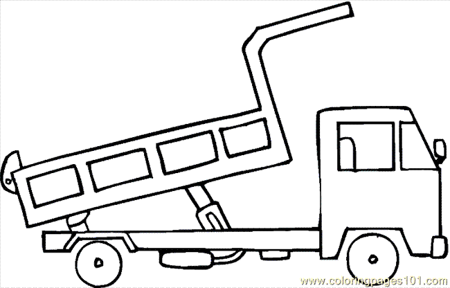 Truck Coloring Page 07 Coloring Page for Kids - Free Land Transport  Printable Coloring Pages Online for Kids - ColoringPages101.com | Coloring  Pages for Kids