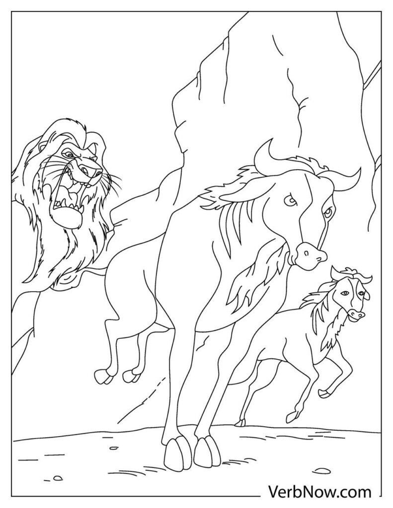 Free LION KING Coloring Pages & Book for Download (Printable PDF) - VerbNow
