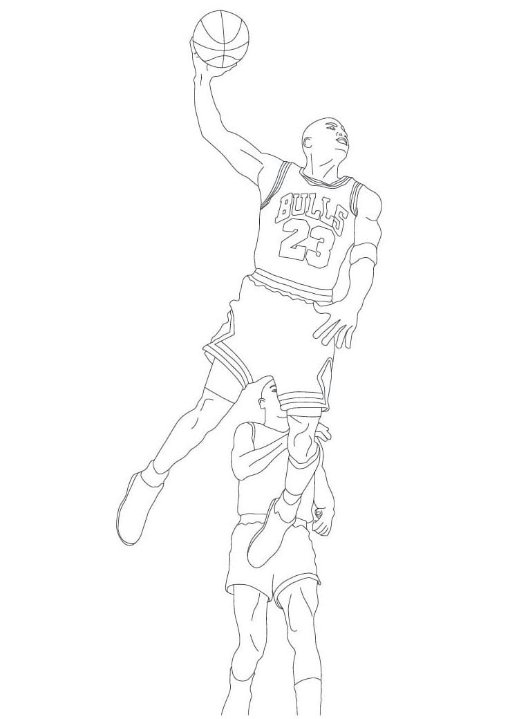 Jordan NBA basketball player coloring book to print and online