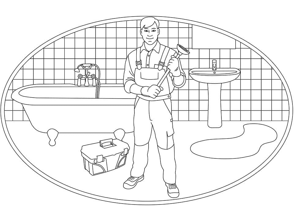 Plumber Coloring Pages - Free Printable Coloring Pages for Kids