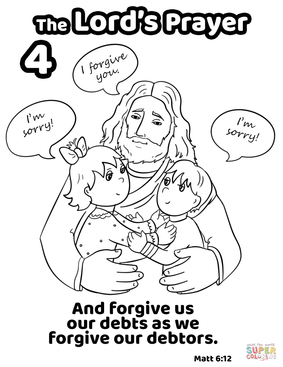 And Forgive Us Our Debts as We Forgive Our Debtors coloring page | Free  Printable Coloring Pages
