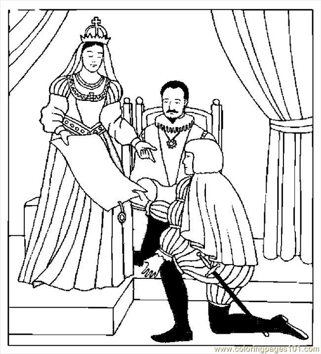 King Ferdinand & Isabella Coloring Page for Kids - Free Columbus Day  Printable Coloring Pages Online for Kids - ColoringPages101.com | Coloring  Pages for Kids