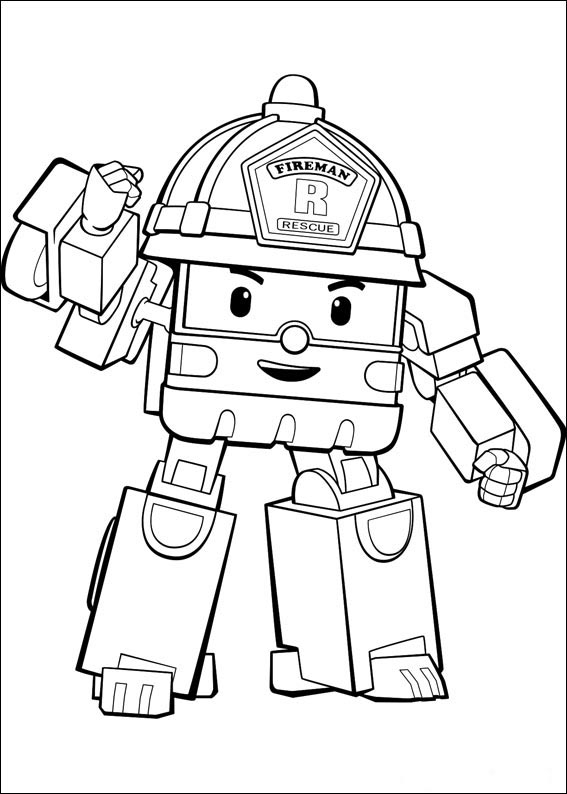 Robocar Poly Coloring Pages 13