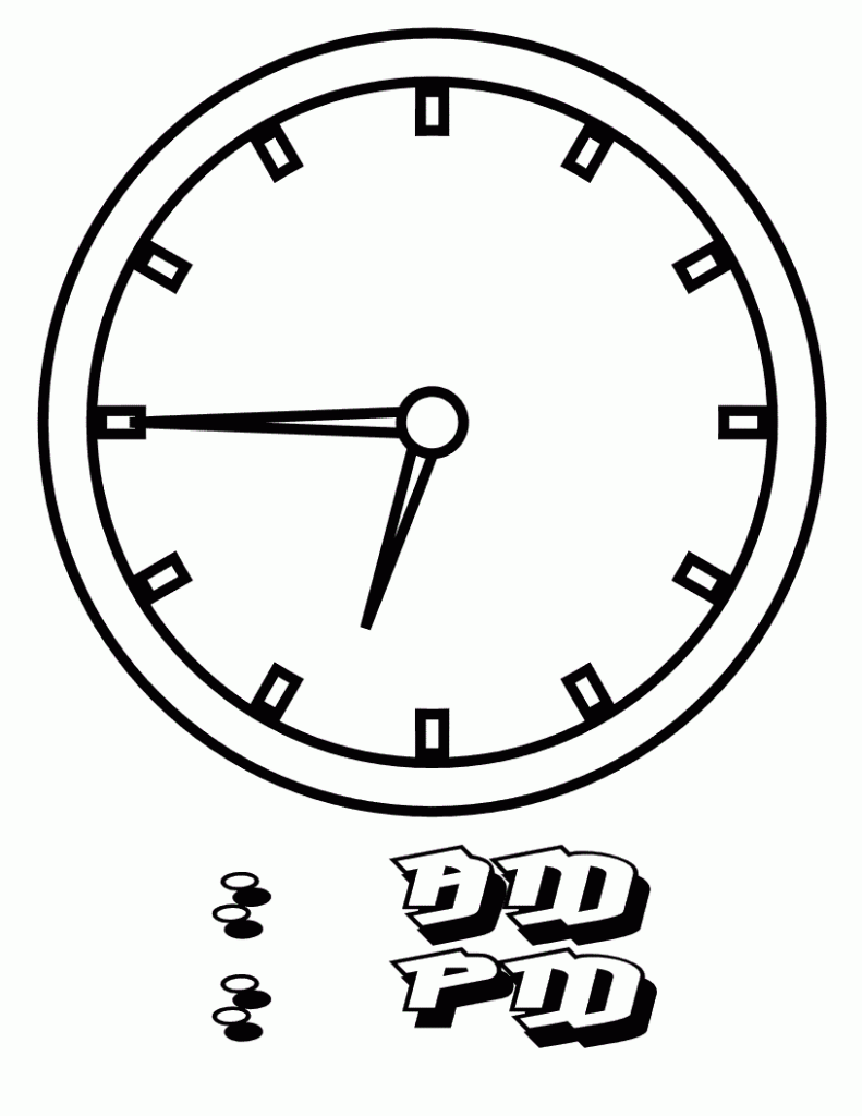 Free Printable Clock Coloring Pages For Kids | Coloring pages for kids,  Free coloring pages, Coloring pages