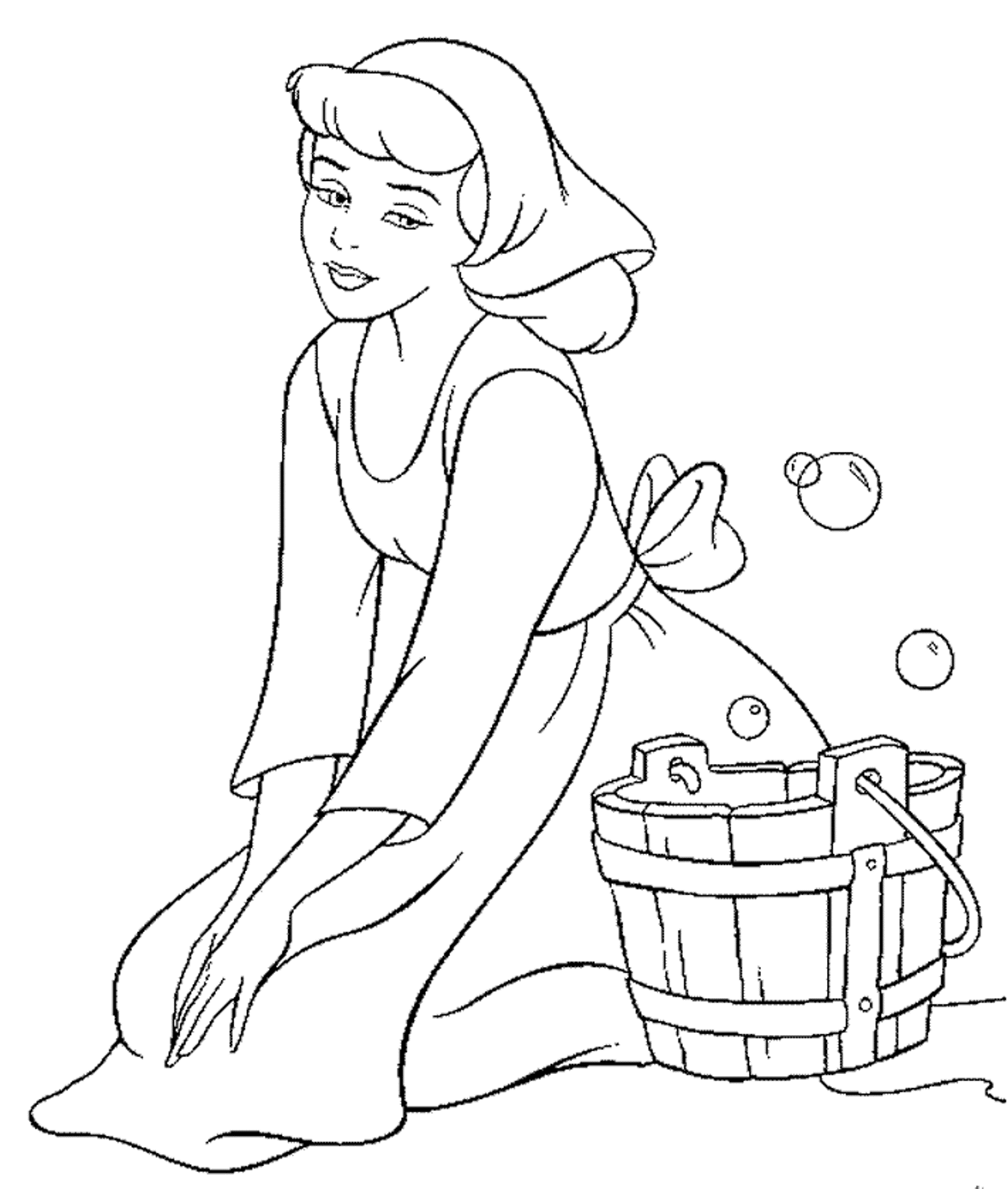 Kids Coloring Pages Cinderella Coloring Home