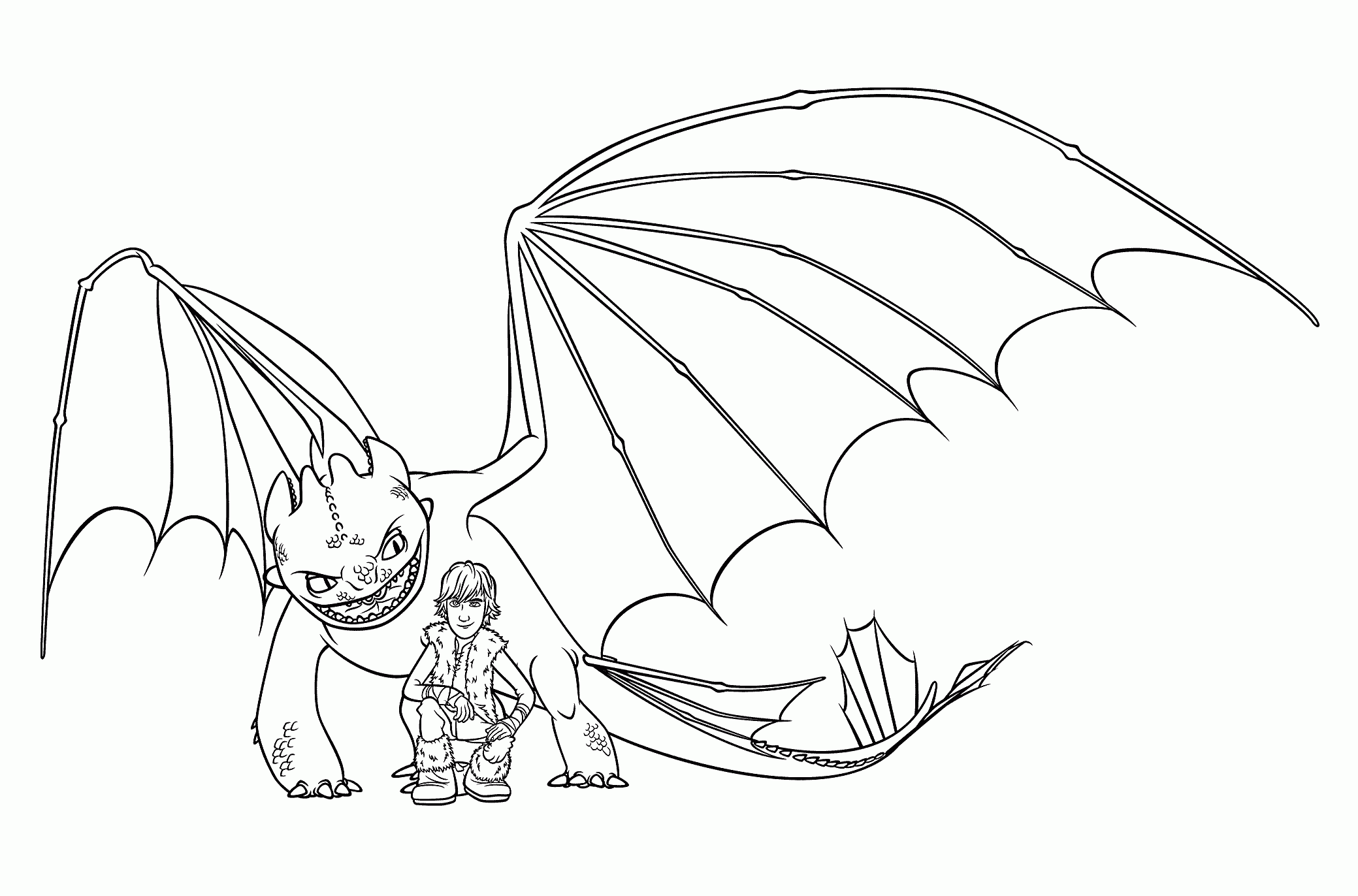 Hiccup And Toothless Coloring Pages Printable For Kids Games ...