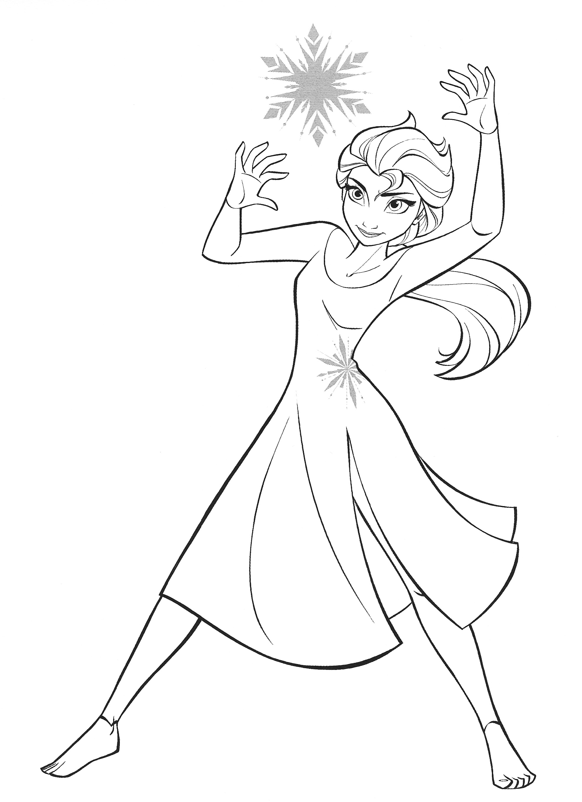 New Frozen 2 Coloring Page With Elsa Coloring Home