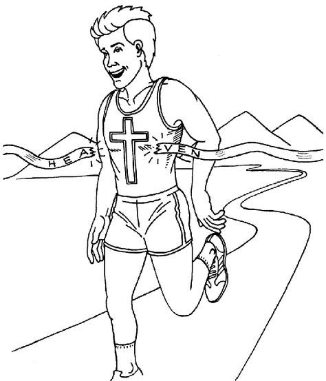 Running the Race Coloring Page. Once again, extend the shorts ...