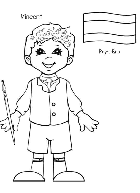 Children Around The World Coloring Page - Holland