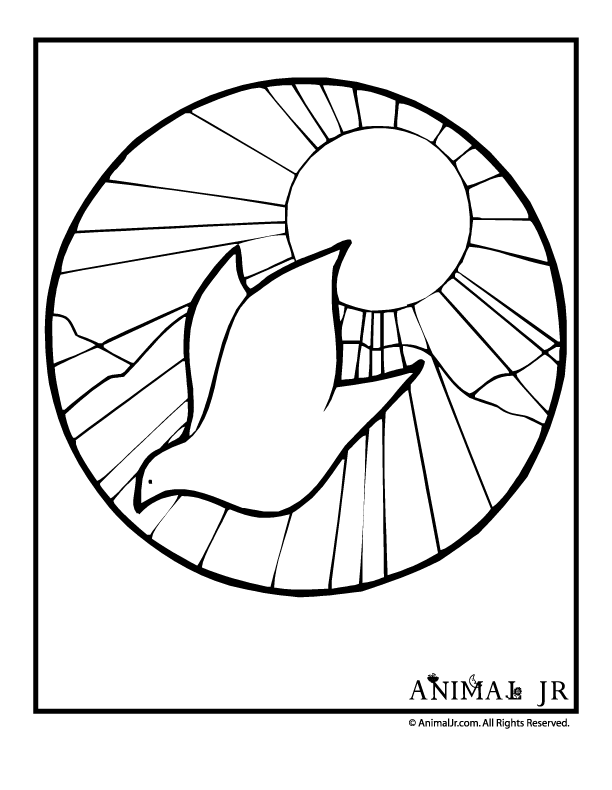 Coloring Page Peace Dove - High Quality Coloring Pages