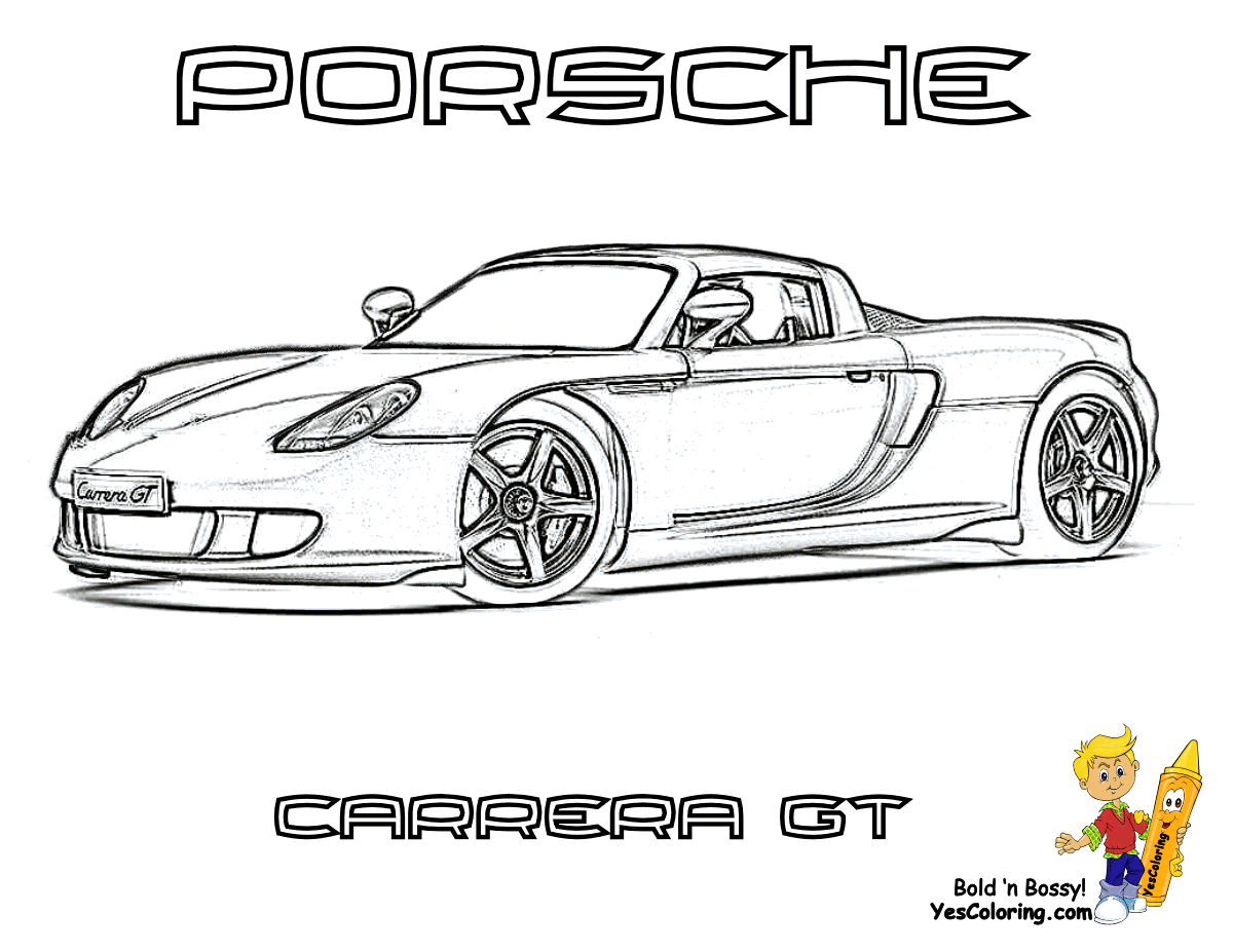 Gusto Car Coloring Pages | Porsche | Corvette | Free Coloring | Cars