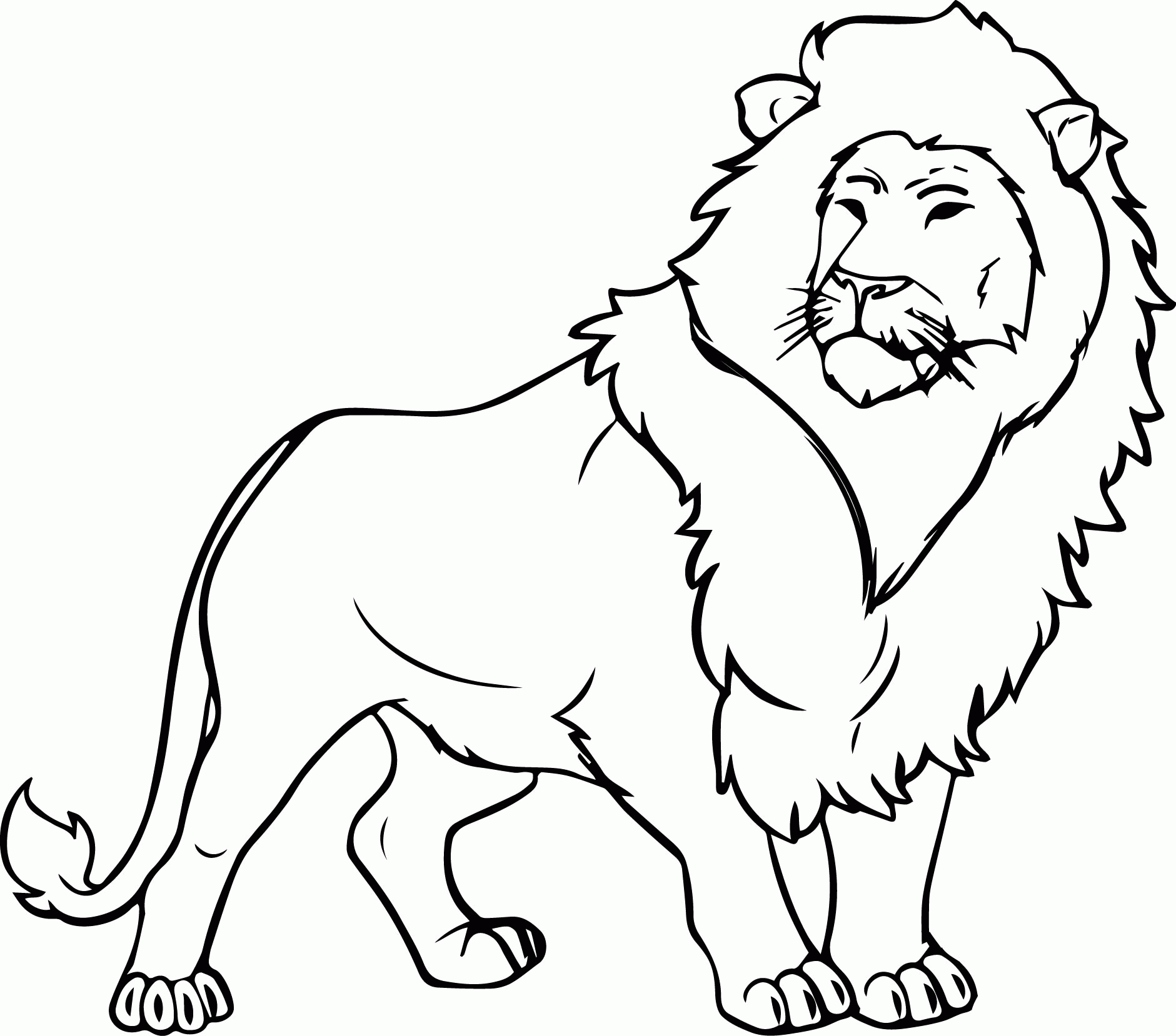 Animal Coloring Page Lion - Zoo Animals Coloring Pages - Best Coloring
