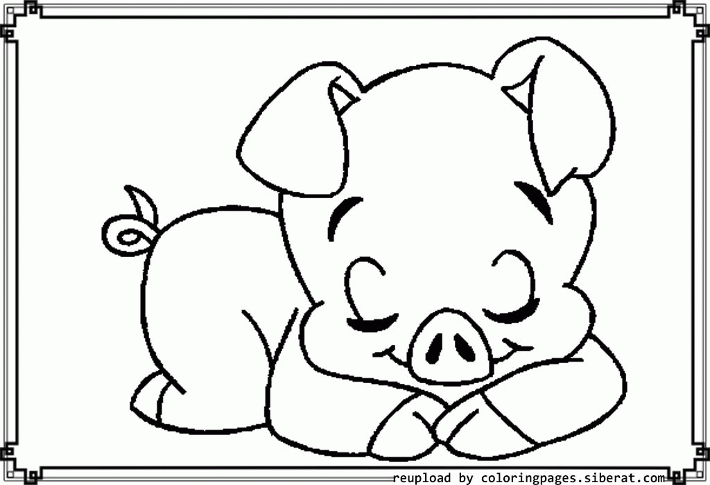 funny pig printable coloring page Funny creature 26 pig coloring pages for kids