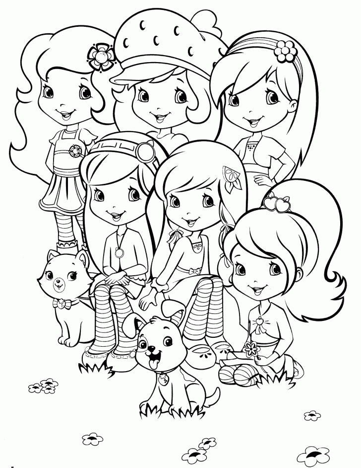 Strawberry Shortcake - Coloring Pages for Kids and for Adults