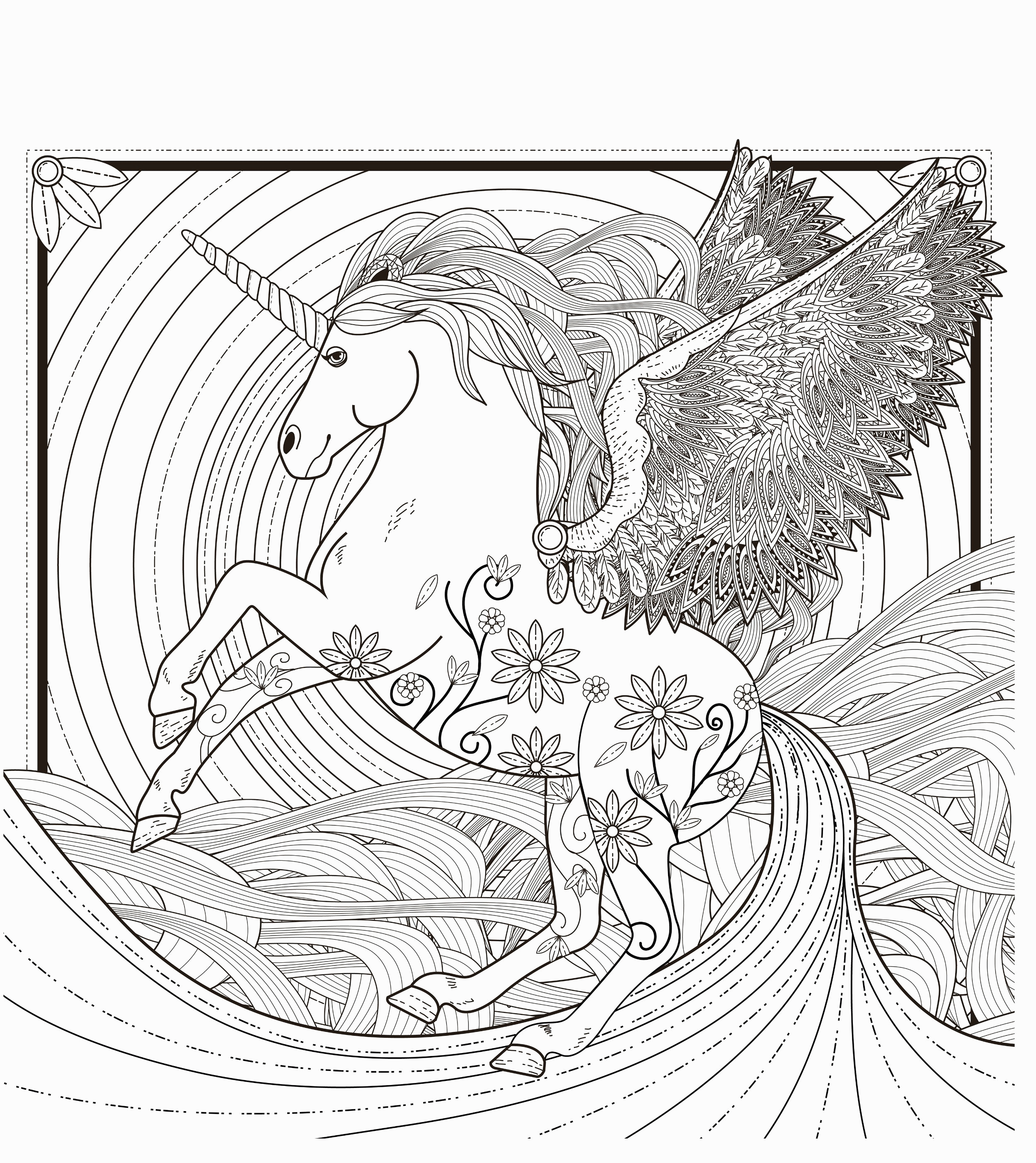 Realistic Unicorn Coloring Pages   Coloring Home
