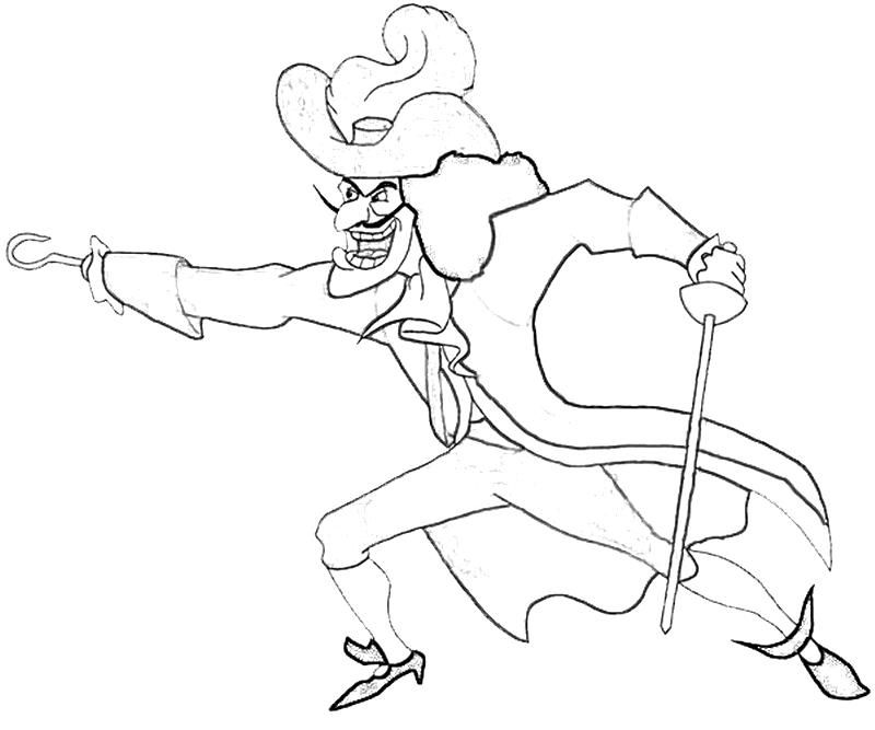 Captain hook coloring pages to download and print for free