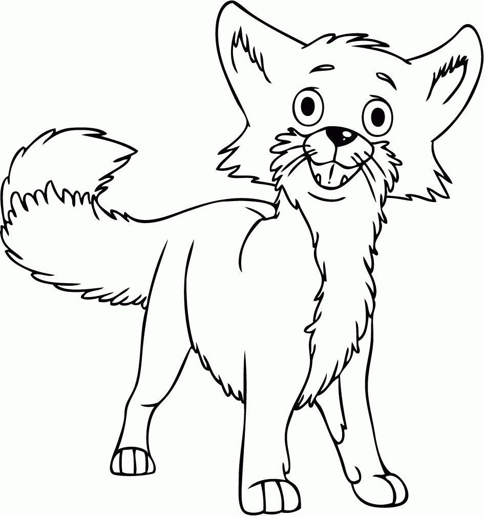 Fox Coloring Page - Coloring Home