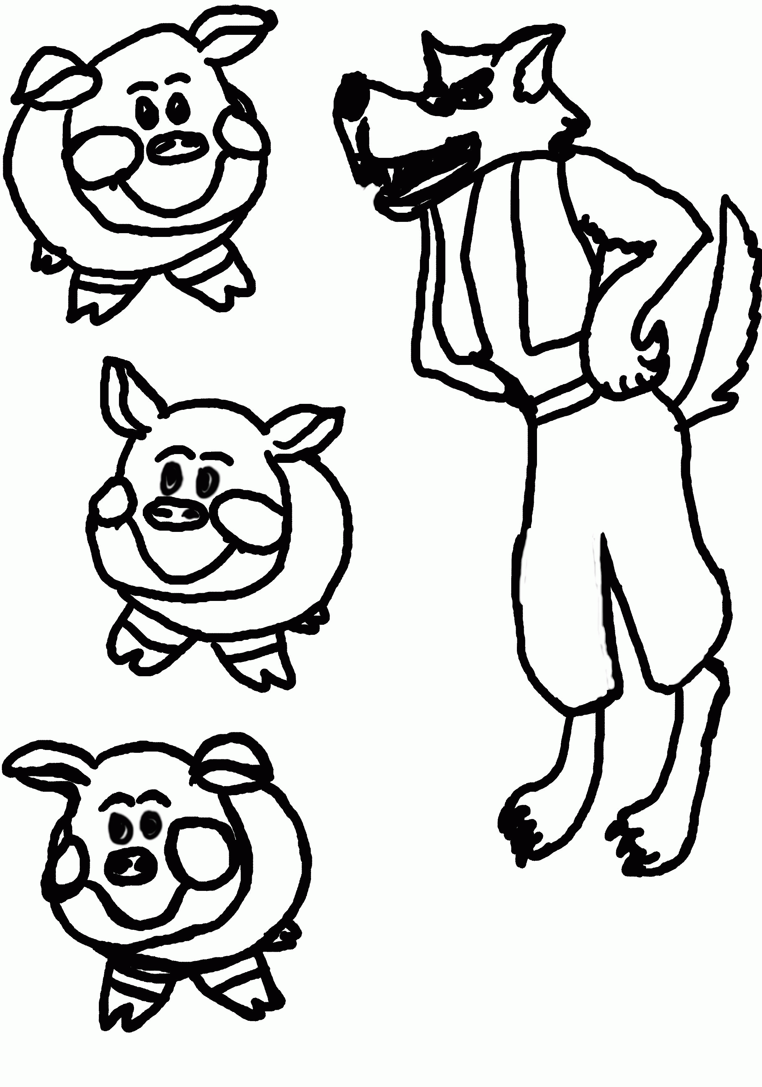 Papers Free Printable Three Little Pigs Coloring Page Coloring Home