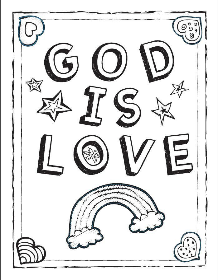 God Is Love Coloring Pages Free - Coloring Home
