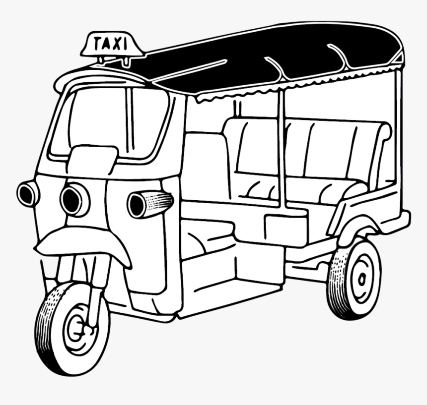 Tuktukzoothai-01 - Tuk Tuk Coloring Page, HD Png Download - kindpng