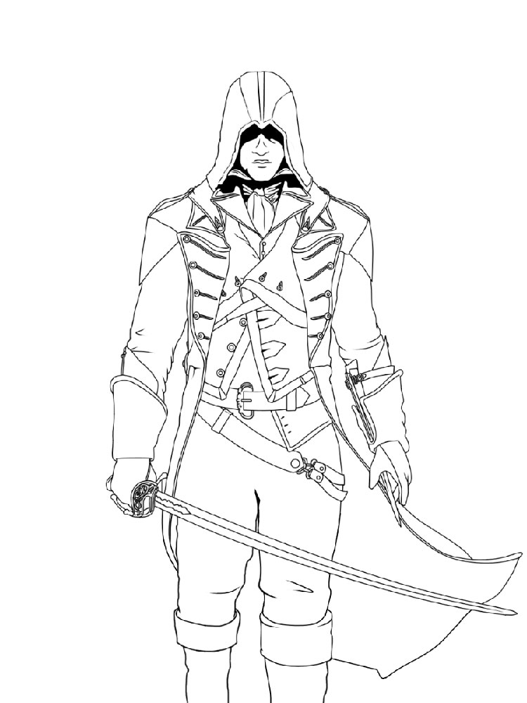 Free Assassin coloring pages. Download and print Assassin coloring pages