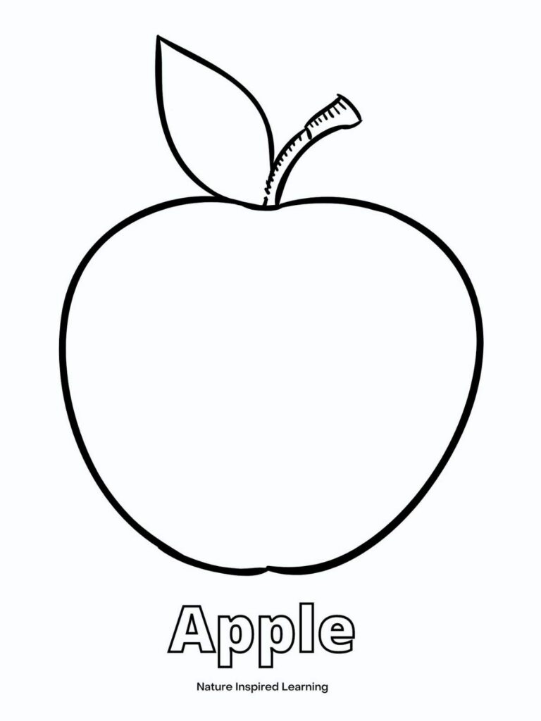 The Best Apple Coloring Pages for Fall - Nature Inspired Learning
