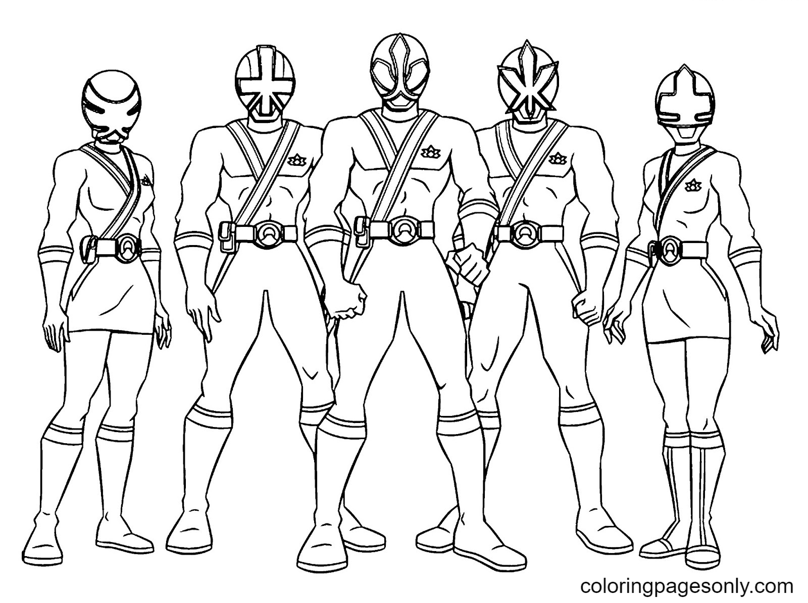 Group of Power Rangers Coloring Pages - Power Rangers Coloring Pages - Coloring  Pages For Kids And Adults