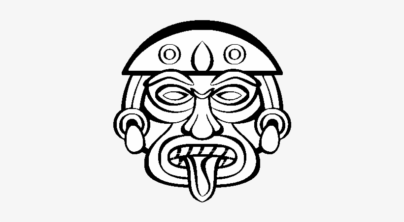 Aztec Mask Coloring Page - Aztec Masks Easy To Draw Transparent PNG -  600x470 - Free Download on NicePNG