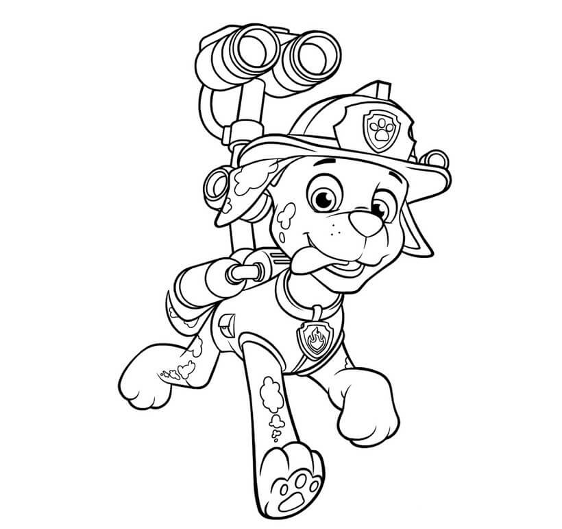 Marshall Paw Patrol 2 Coloring Page - Free Printable Coloring Pages for Kids