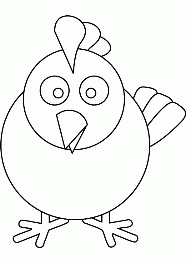 Download Coloring Page Of A Chicken - Coloring Home