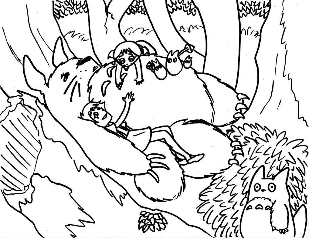 Totoro coloring pages to download and print for free