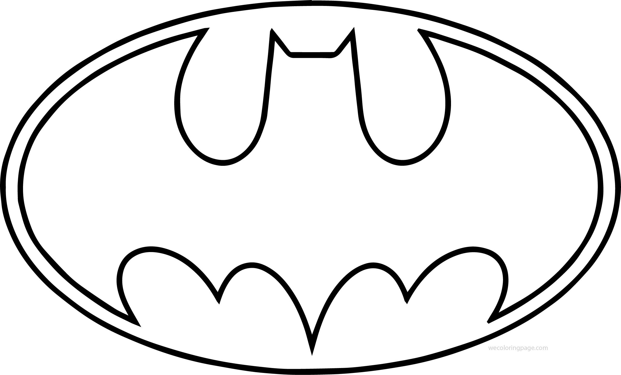 Outline Batman Logo Coloring Page | Wecoloringpage