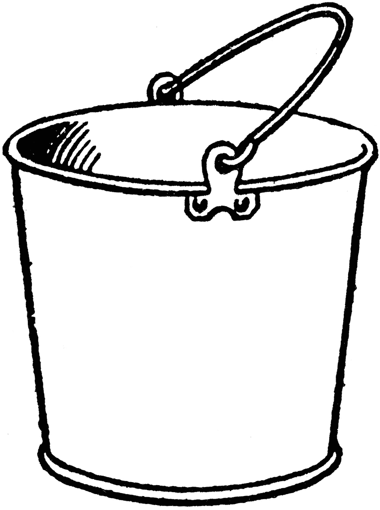 Bucket Coloring Page